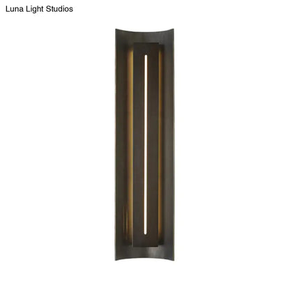 Contemporary black led wall lamp with metal shade bedroom decor