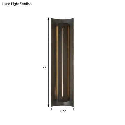 DecorBites™ Contemporary Black LED Wall Mounted Bedroom Light with Curve Metal Shade - 1 Bulb