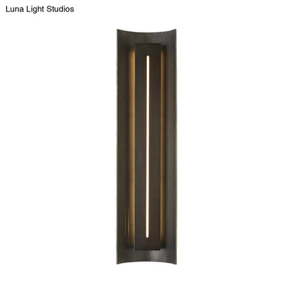 DecorBites™ Contemporary Black LED Wall Mounted Bedroom Light with Curve Metal Shade - 1 Bulb