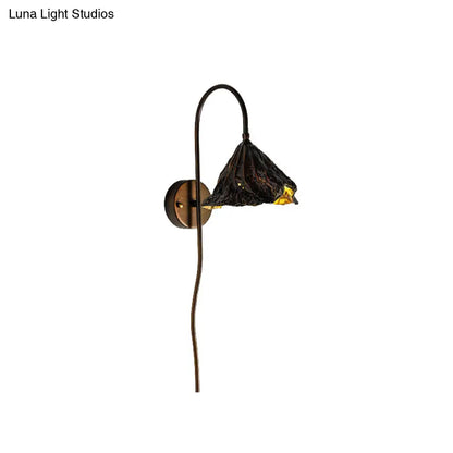 DecorBites™ Contemporary Black Lotus Seedpod Wall Light Sconce LED Wall Lamp