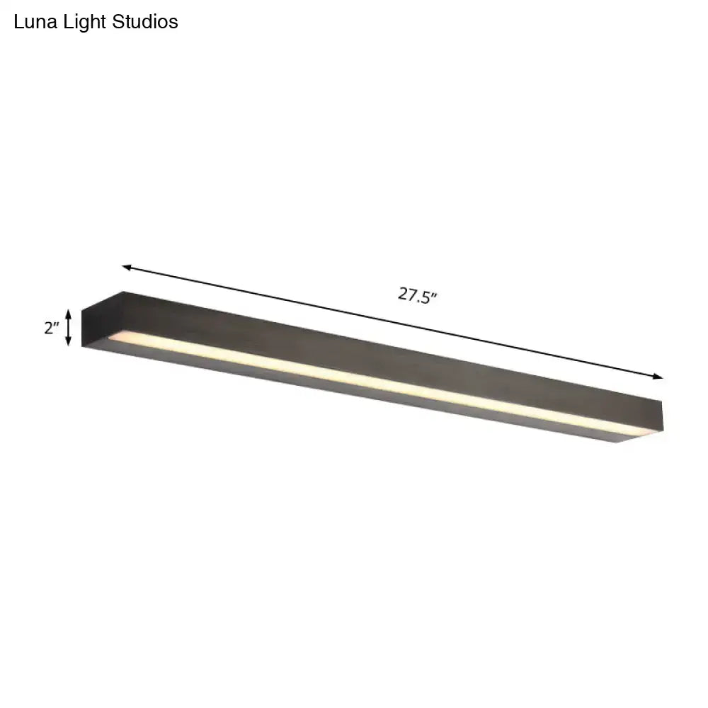 Contemporary black & silver linear vanity sconce bathroom led light