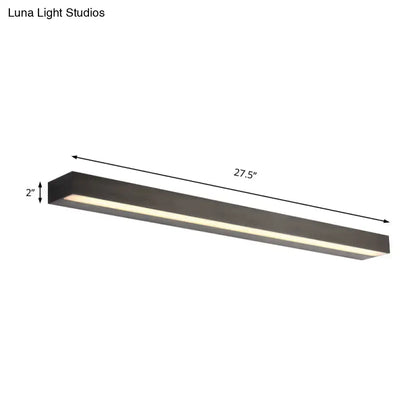 Contemporary black & silver linear vanity sconce bathroom led light