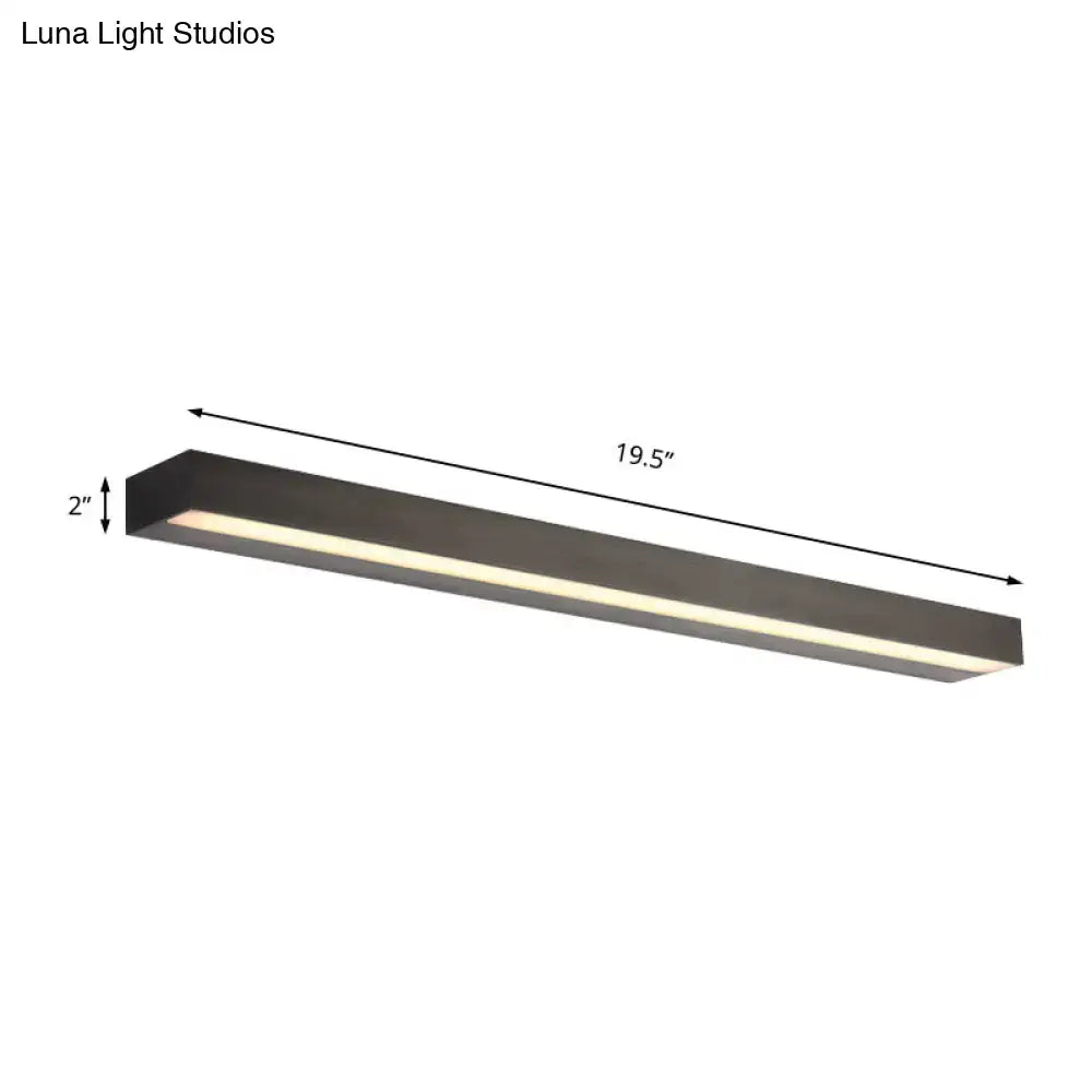 Contemporary black & silver linear vanity sconce bathroom led light