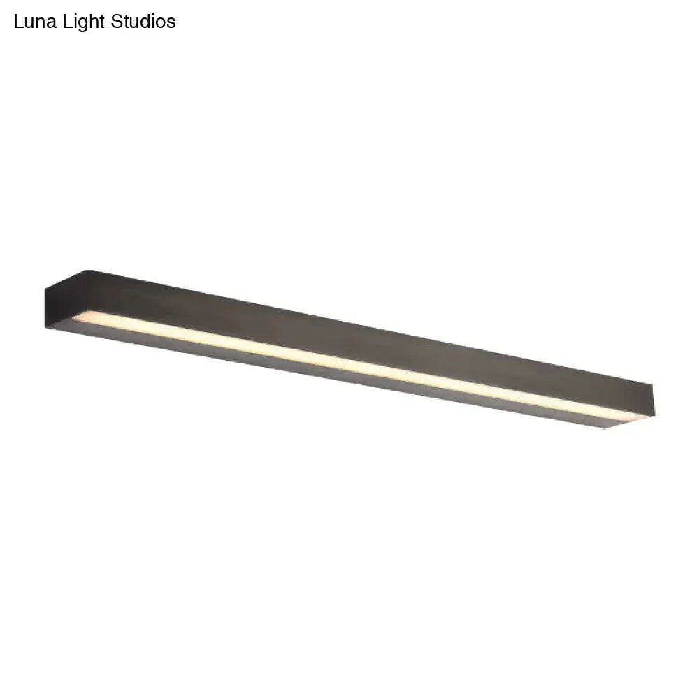 Contemporary black & silver linear vanity sconce bathroom led light