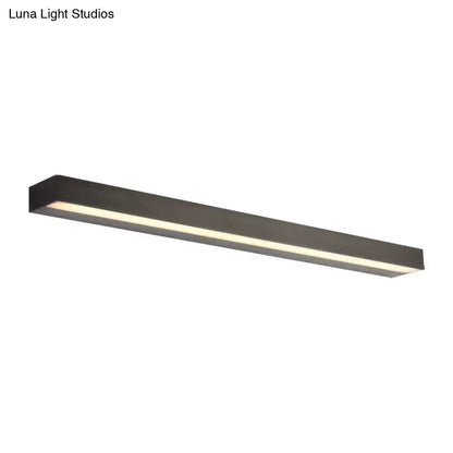 Contemporary black & silver linear vanity sconce bathroom led light