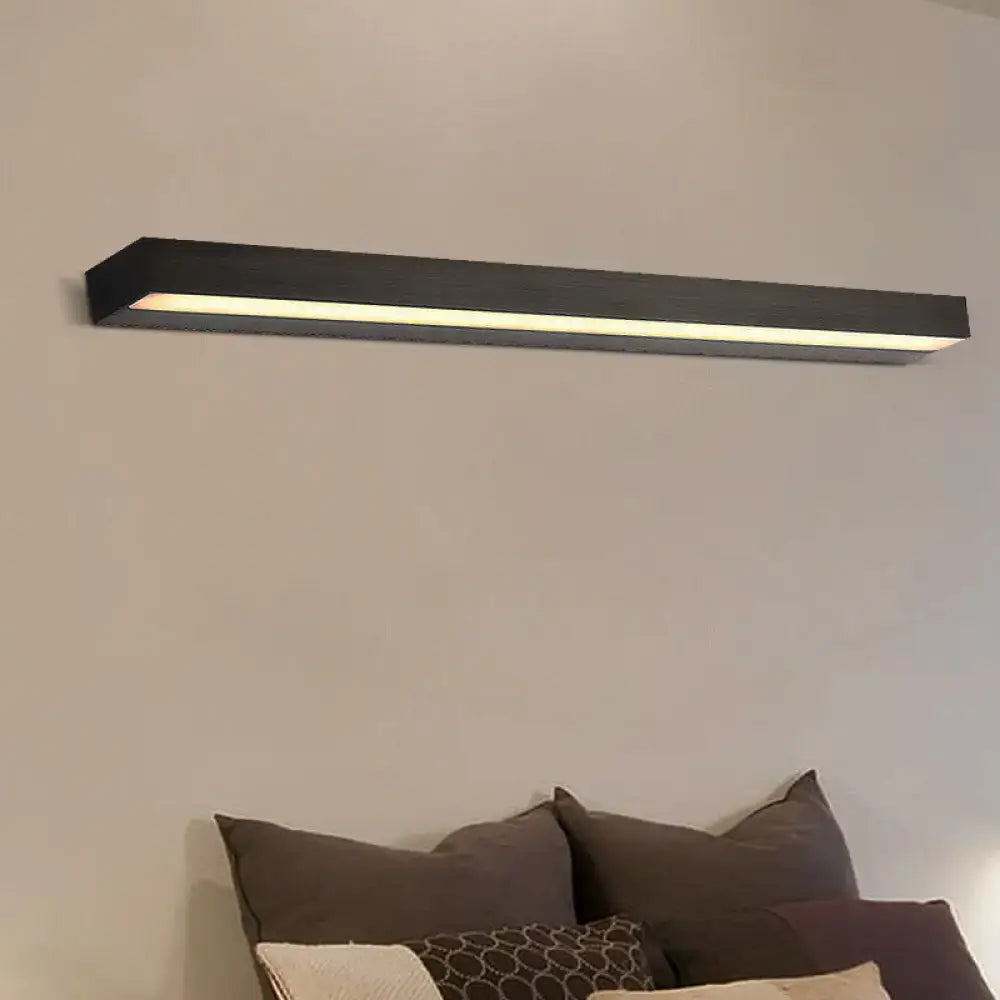 Contemporary black & silver linear vanity sconce bathroom led light