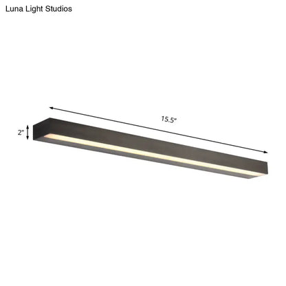 Contemporary black & silver linear vanity sconce bathroom led light