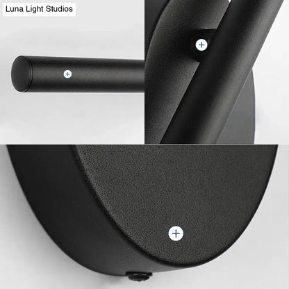 Contemporary black slim wall light – bedroom natural light fixture
