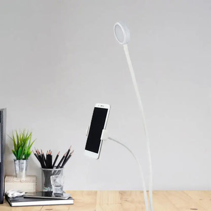 Contemporary black & white flexible led desk lamp bedroom phone clip