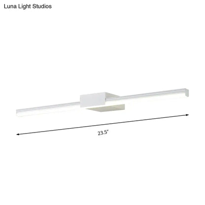 Contemporary black & white linear led wall light bathroom fixture