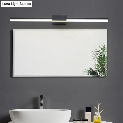Contemporary black & white linear led wall light bathroom fixture