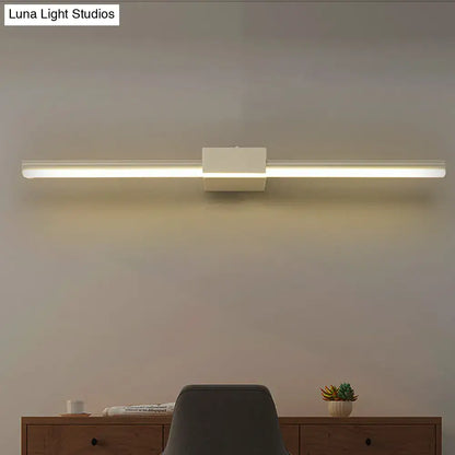 Contemporary black & white linear led wall light bathroom fixture