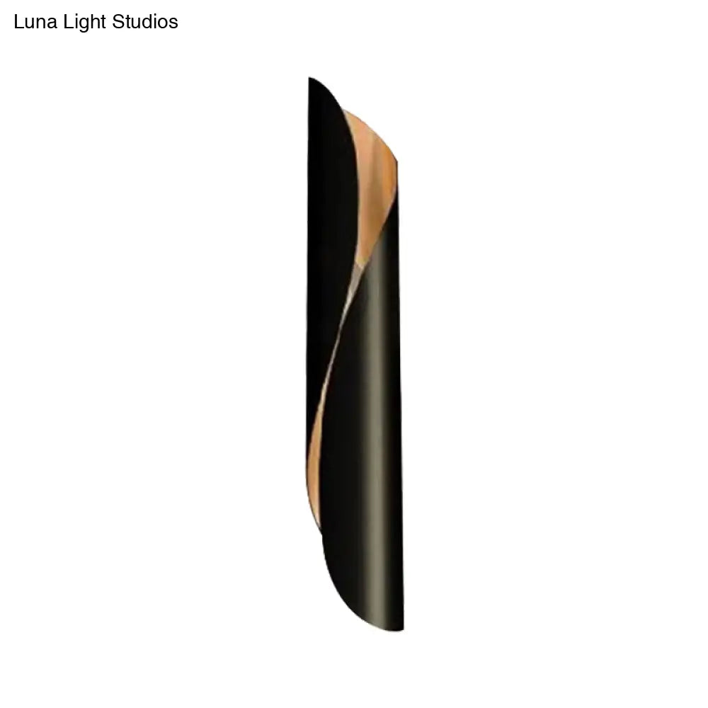 DecorBites™ Contemporary Black/White Rolling Sconce Light Fixture - Up/Down Wall Sconce with 2 Lights