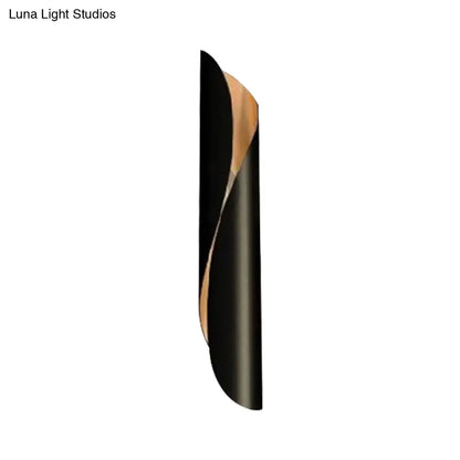 DecorBites™ Contemporary Black/White Rolling Sconce Light Fixture - Up/Down Wall Sconce with 2 Lights