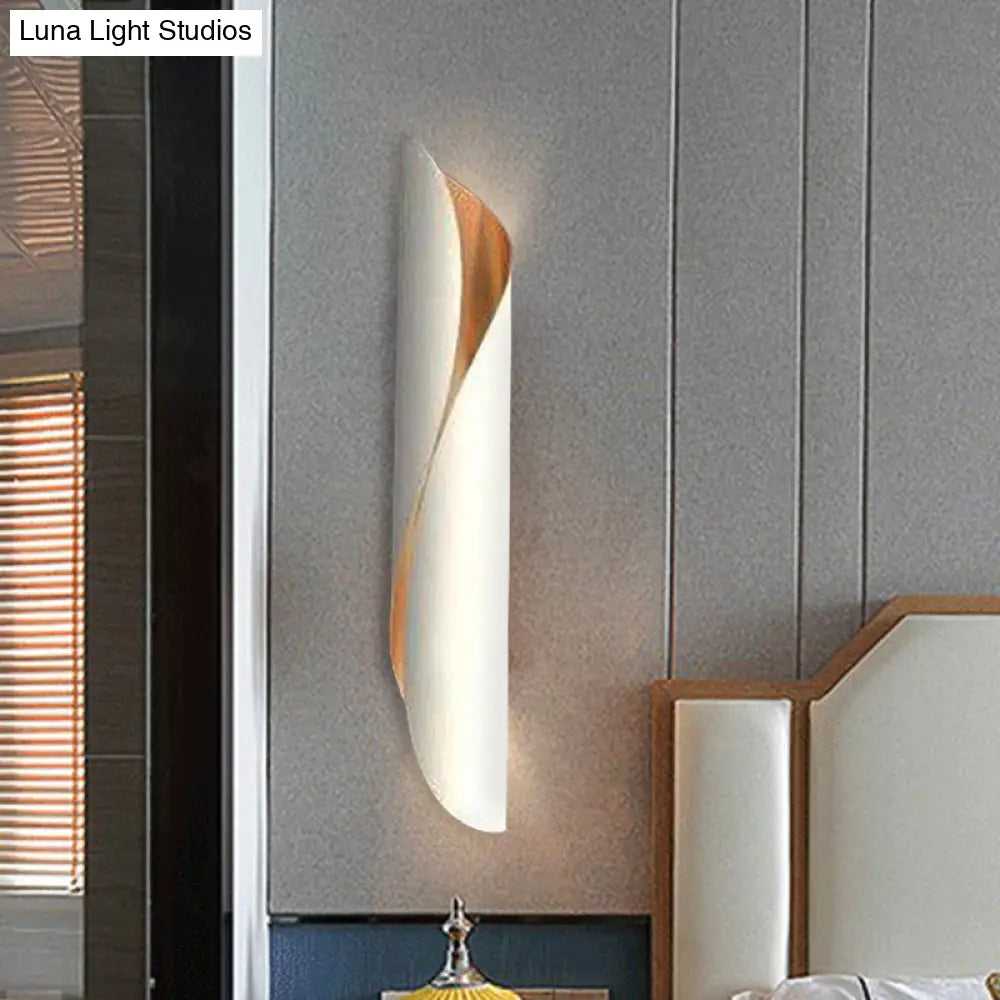 DecorBites™ Contemporary Black/White Rolling Sconce Light Fixture - Up/Down Wall Sconce with 2 Lights