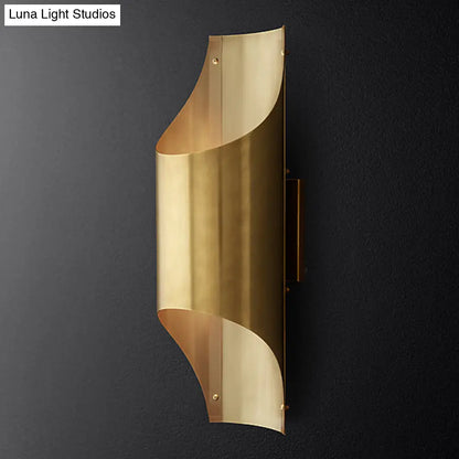 DecorBites™ Contemporary Brass Wall Sconce Light with 1 Head - Linear Design for Living Room