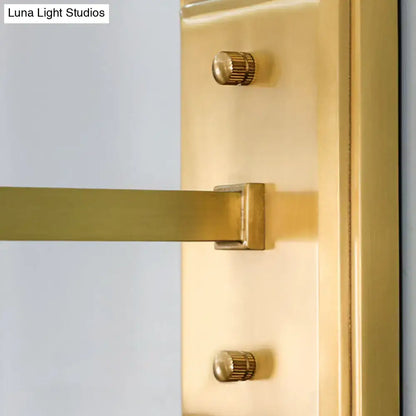 Contemporary brass water glass wall sconce bedroom bedside light