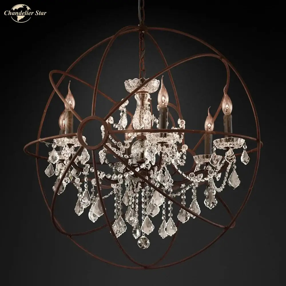 Contemporary bronze crystal led chandelier dining room pendant light