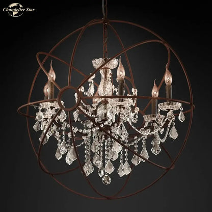 Contemporary bronze crystal led chandelier dining room pendant light