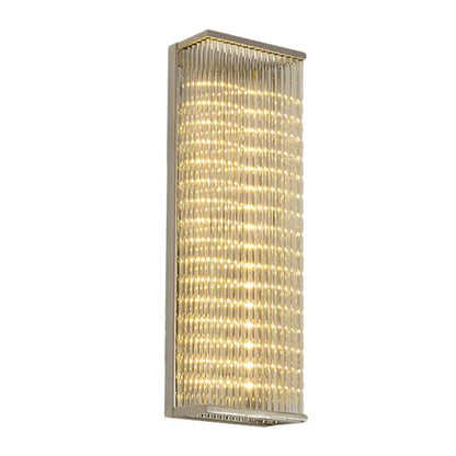 DecorBites™ Contemporary Chrome LED Wall Sconce: Clear Glass Bar Mount Light