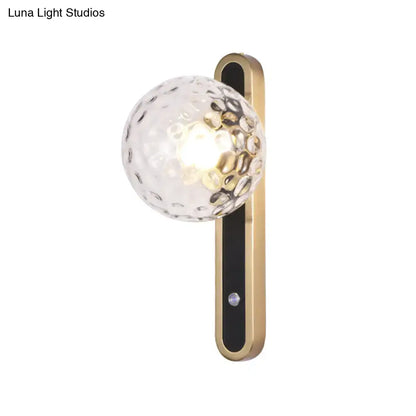 Contemporary clear glass wall lamp living room sconce fixture width