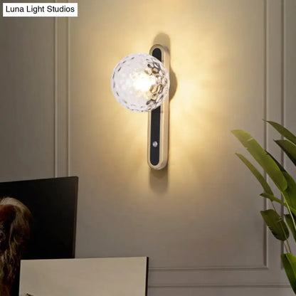 Contemporary clear glass wall lamp living room sconce fixture width