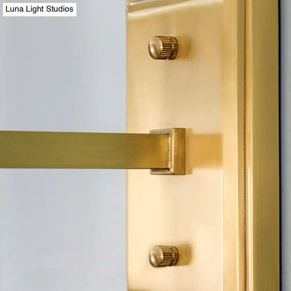 DecorBites™ Contemporary Clear Water Glass Wall Sconce - Brass 1/2-Light Bedside Lamp