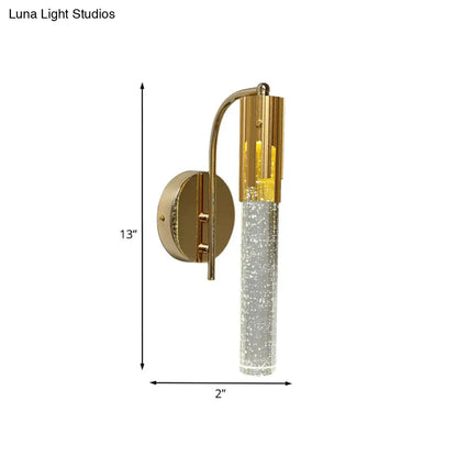 DecorBites™ Contemporary Crystal Gold Wall Sconce LED Light for Living Room