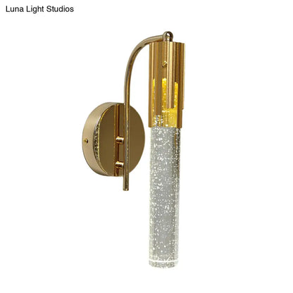 DecorBites™ Contemporary Crystal Gold Wall Sconce LED Light for Living Room
