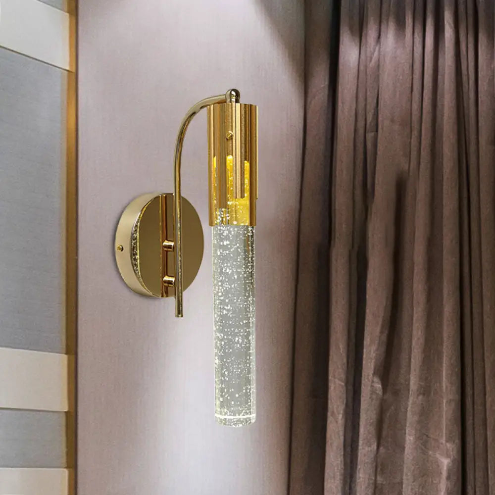 DecorBites™ Contemporary Crystal Gold Wall Sconce LED Light for Living Room