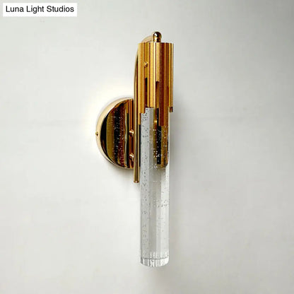DecorBites™ Contemporary Crystal Gold Wall Sconce LED Light for Living Room