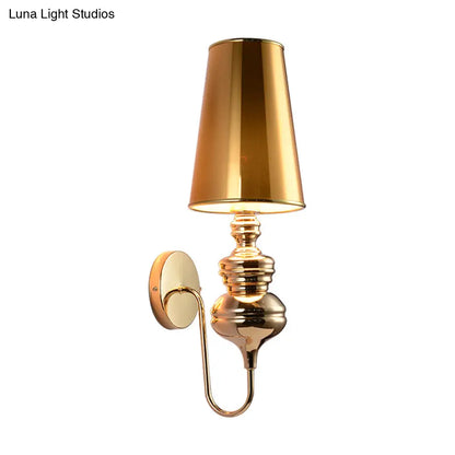 DecorBites™ Contemporary Fabric Barrel Wall Mount Light - Bedroom Sconce Light (Black/Silver/White)