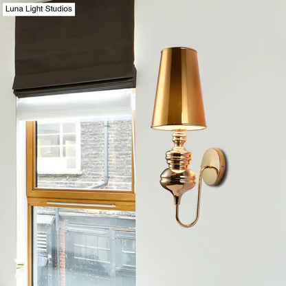 DecorBites™ Contemporary Fabric Barrel Wall Mount Light - Bedroom Sconce Light (Black/Silver/White)