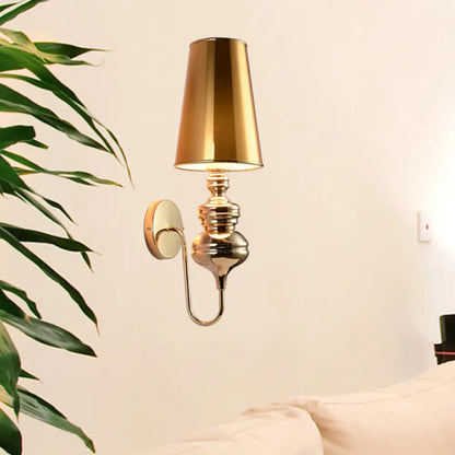 DecorBites™ Contemporary Fabric Barrel Wall Mount Light - Bedroom Sconce Light (Black/Silver/White)