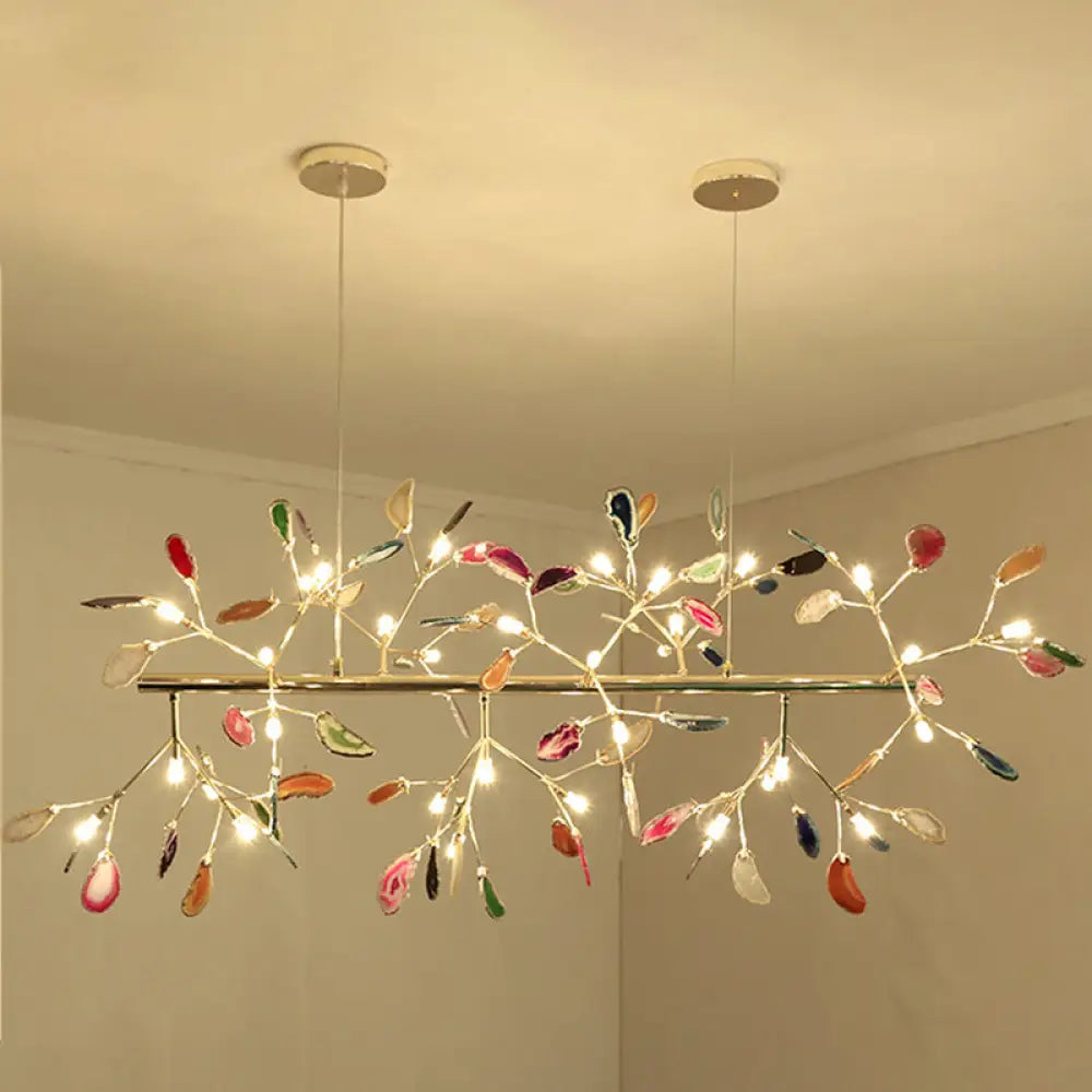 DecorBites™ Contemporary Firefly Metal Pendant Light with Round Canopy for Living Room - Island Lighting Solution