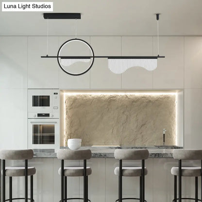 DecorBites™ Contemporary Geometric LED Pendant Light for Dining Room Island