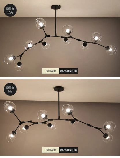 DecorBites™ Contemporary Glass Bubble Chandelier for Living Room