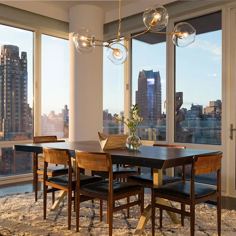 DecorBites™ Contemporary Glass Bubble Chandelier for Living Room