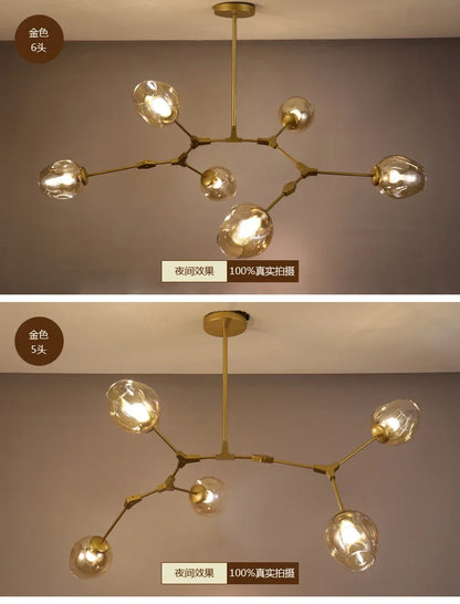 DecorBites™ Contemporary Glass Bubble Chandelier for Living Room