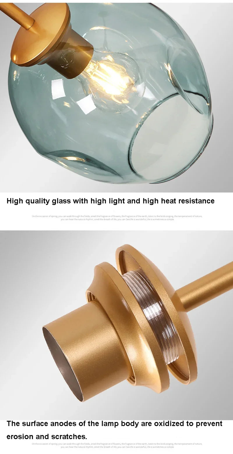 DecorBites™ Contemporary Glass Bubble Chandelier for Living Room