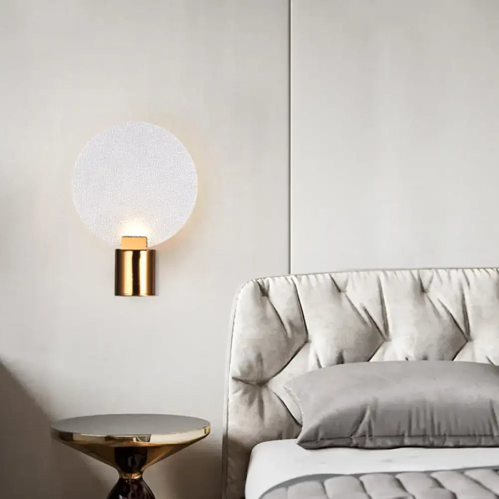 Contemporary gold bubble glass wall lamp bedroom sconce