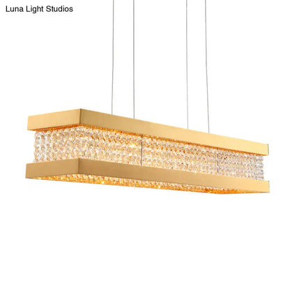 Contemporary gold crystal led island light living room chandelier