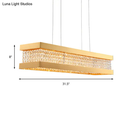 Contemporary gold crystal led island light living room chandelier