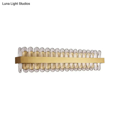 Contemporary gold crystal wall lamp bathroom led fixture width 110v-120v