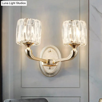 Contemporary gold crystal wall lamp living room light type