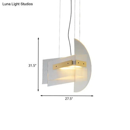 DecorBites™ Contemporary Gold Geometric Chandelier: Clear Glass LED Hanging Light Fixture for Dining Room