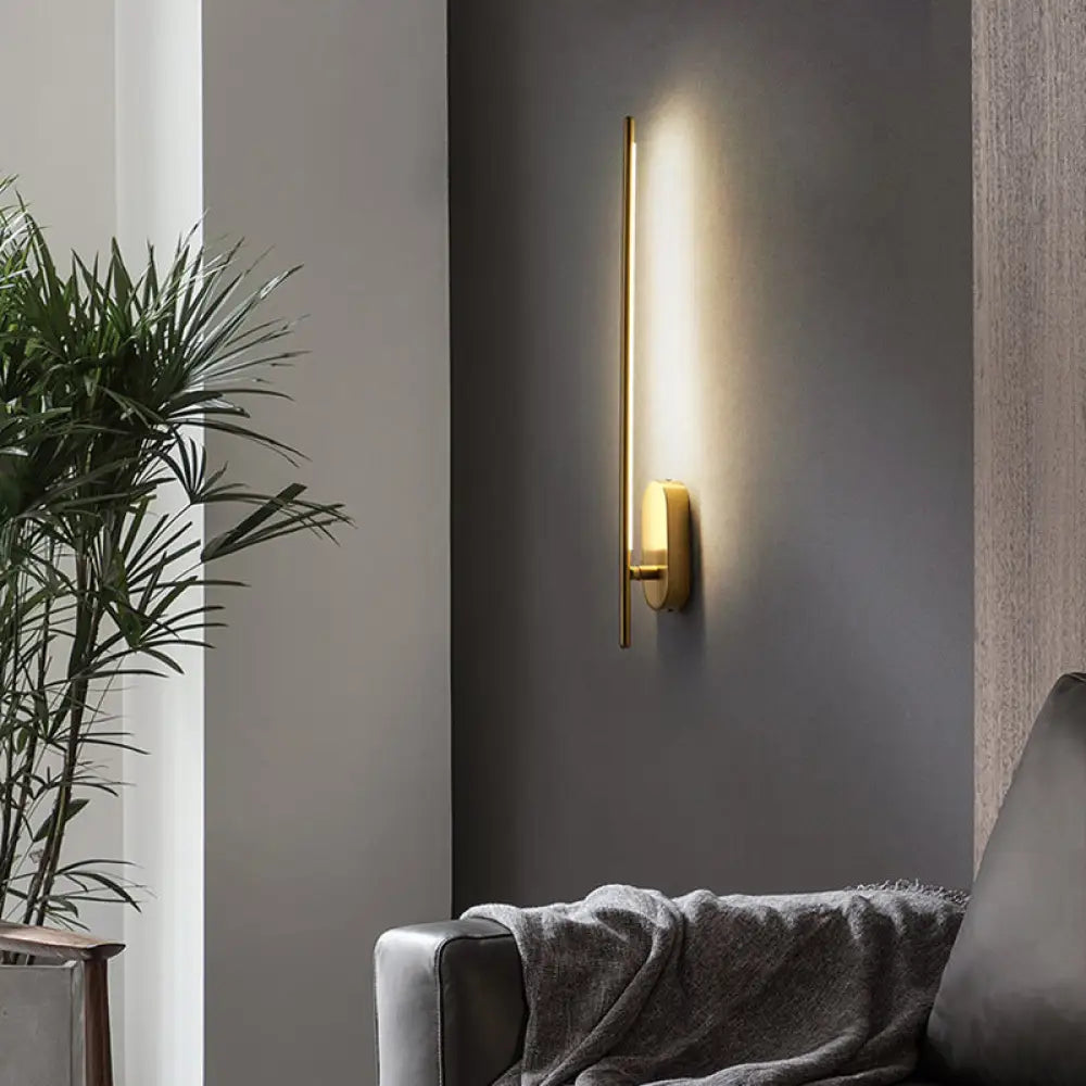 DecorBites™ Contemporary Gold LED Wall Mounted Sconce Lamp for Living Room