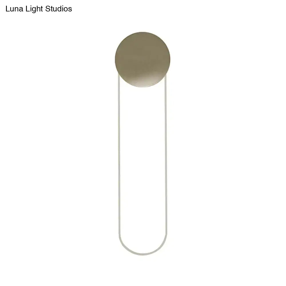 Contemporary gold oblong bedroom wall light fixture 110v 120v