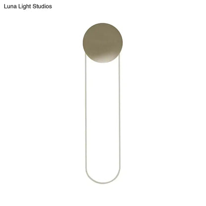 Contemporary gold oblong bedroom wall light fixture 110v 120v