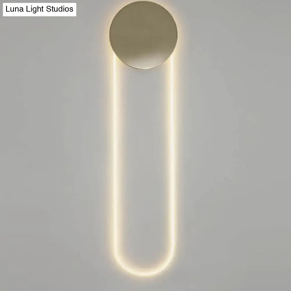 Contemporary gold oblong bedroom wall light fixture 110v 120v